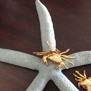 24k gold dipped ocean crab pendent from Hawaiian